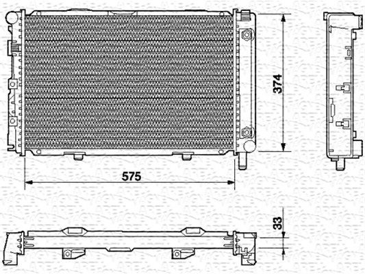 MAGNETI MARELLI Radiators, Motora dzesēšanas sistēma 350213538000